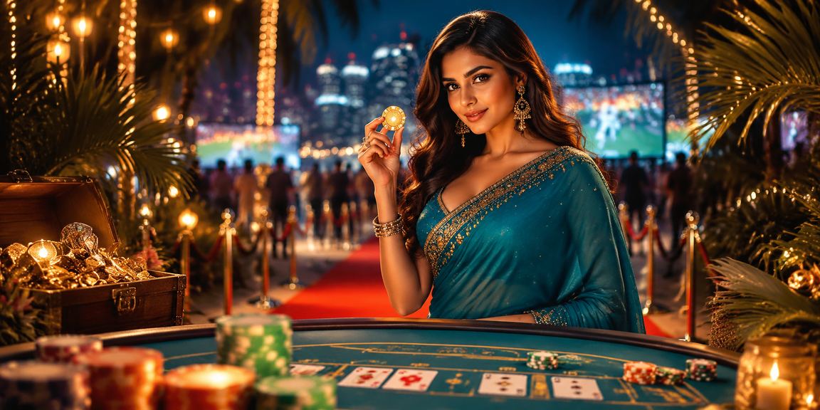 Indian woman playing baccarat on mobile app